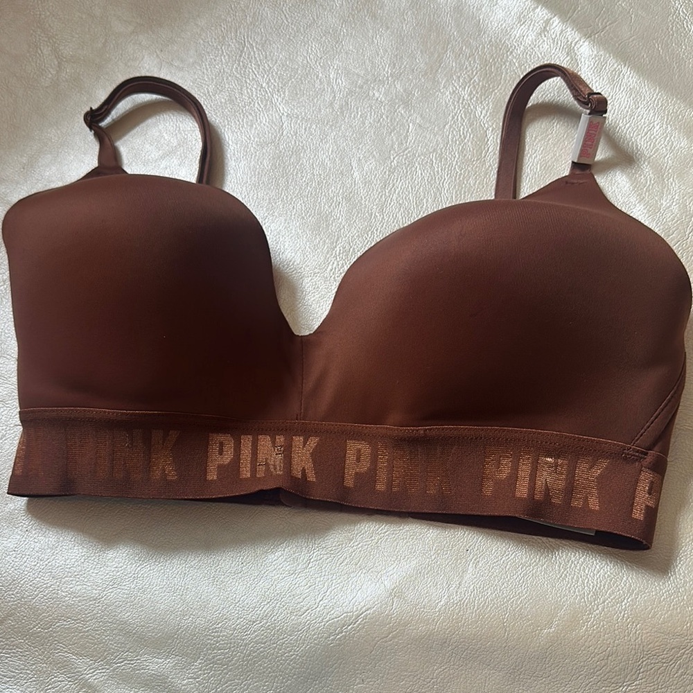 PINK Victoria's Secret Brown Seamless Bra